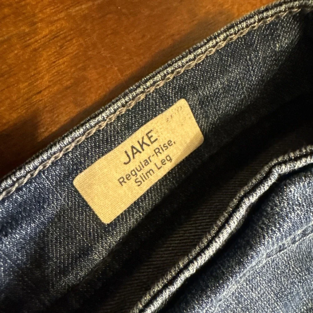 Mavi Jake Jeans Mens 34X30 Regular Rise Slim Leg Blue Stretch Denim